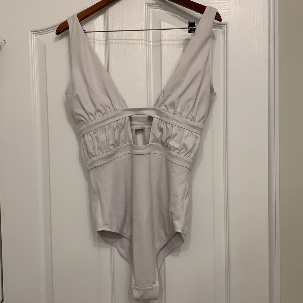 ASOS White Grecian Bathing Suit - Picture 7 of 9
